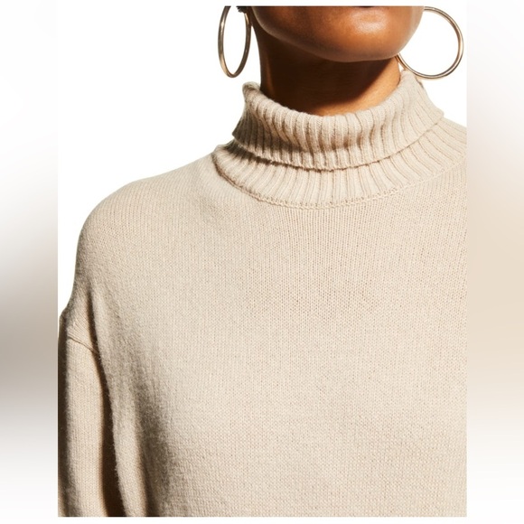 Rails Mila Cream Long Sleeve Mock Neck Line Sweater Dress W Tie Belt - Picture 6 of 15